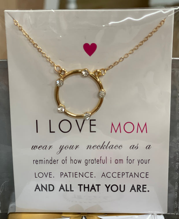 I Love Mom Necklace